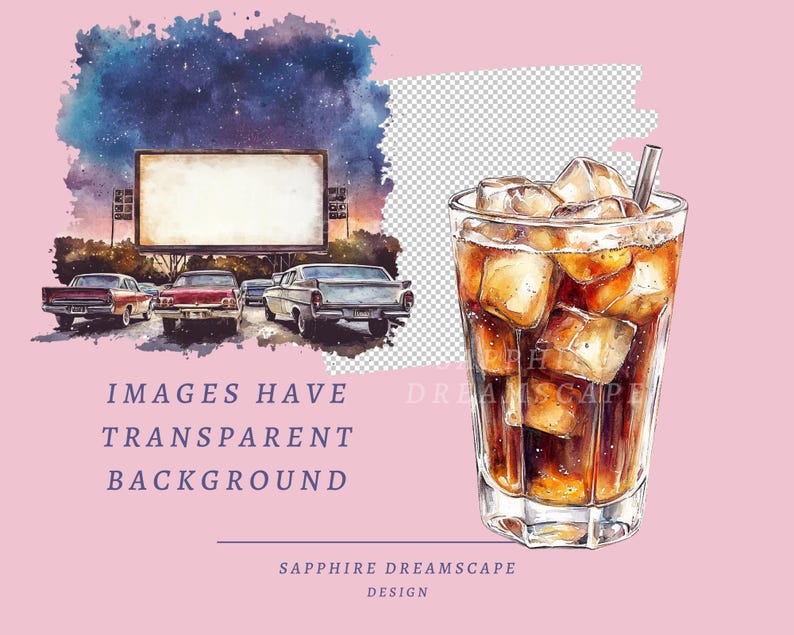 35 Movie Night Clipart Bundle, Cinema Snacks, Film Icons and Cozy Theater Elements for Crafts, Invites & Digital Projects image 5