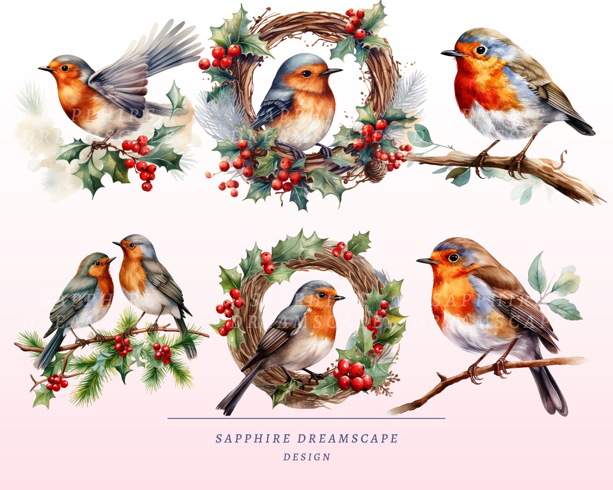 35 Christmas Robin Clipart High Quality Transparent Pngs - Etsy
