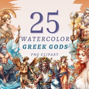 25 Greek Gods Clipart, High Quality Transparent PNGs, Instant Download, Commercial Use - Gods and Goddess, Olympus Gods, Gods png Bundle