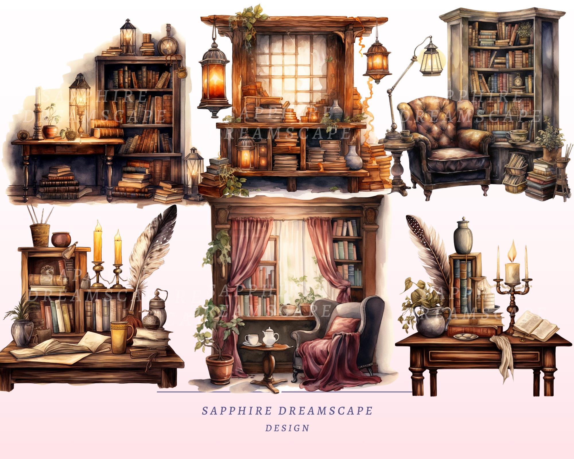 30 Cute Library Clipart, High Quality Transparent Pngs, Instant ...