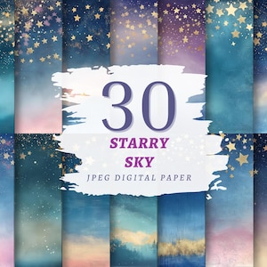 Digitaal papier sterrenhemel, ruimtejournaalpagina, hoge kwaliteit JPG's, Instant Download, Commercieel gebruik, Universe-pagina's, Night Stars-bladen