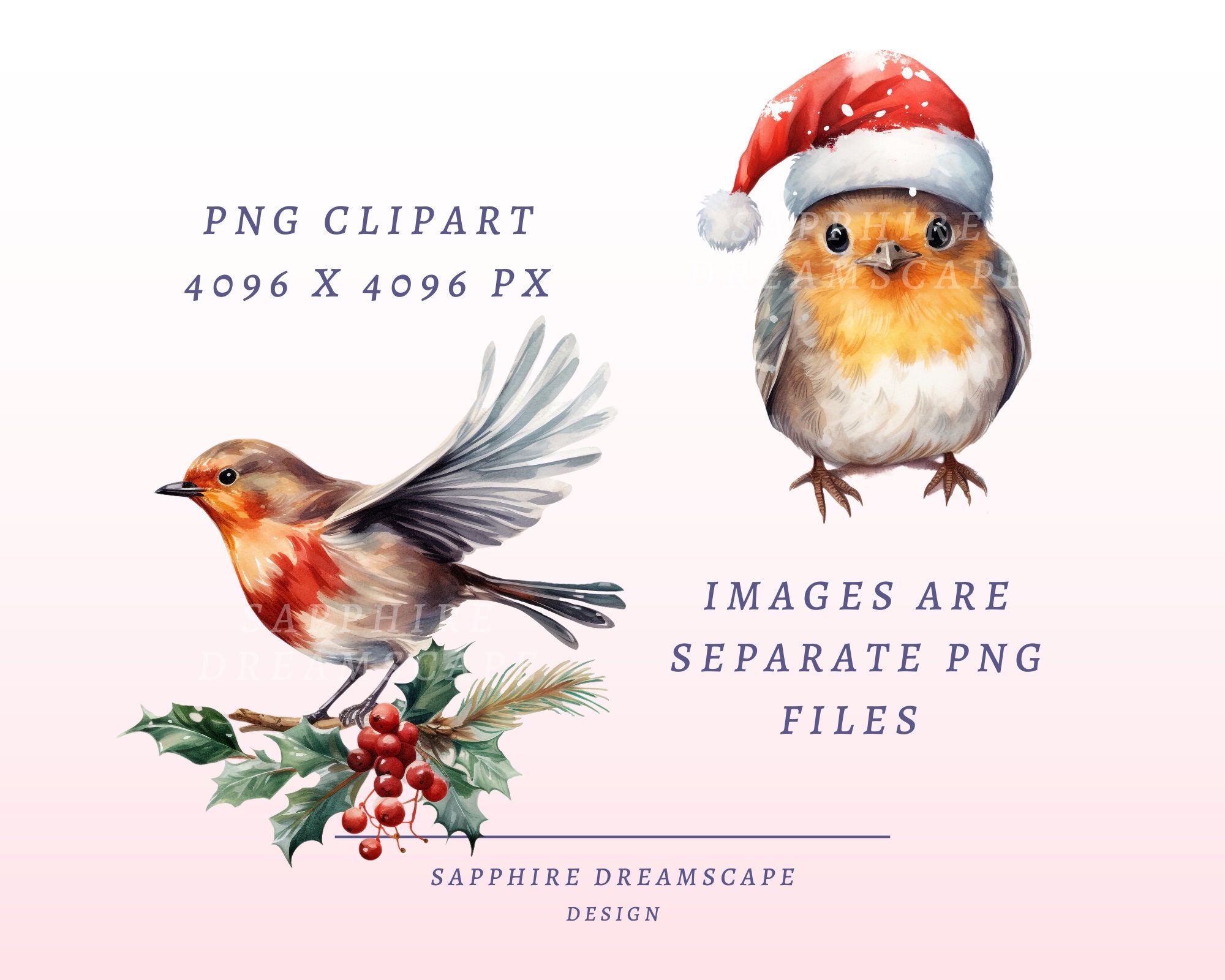 35 Christmas Robin Clipart High Quality Transparent Pngs - Etsy