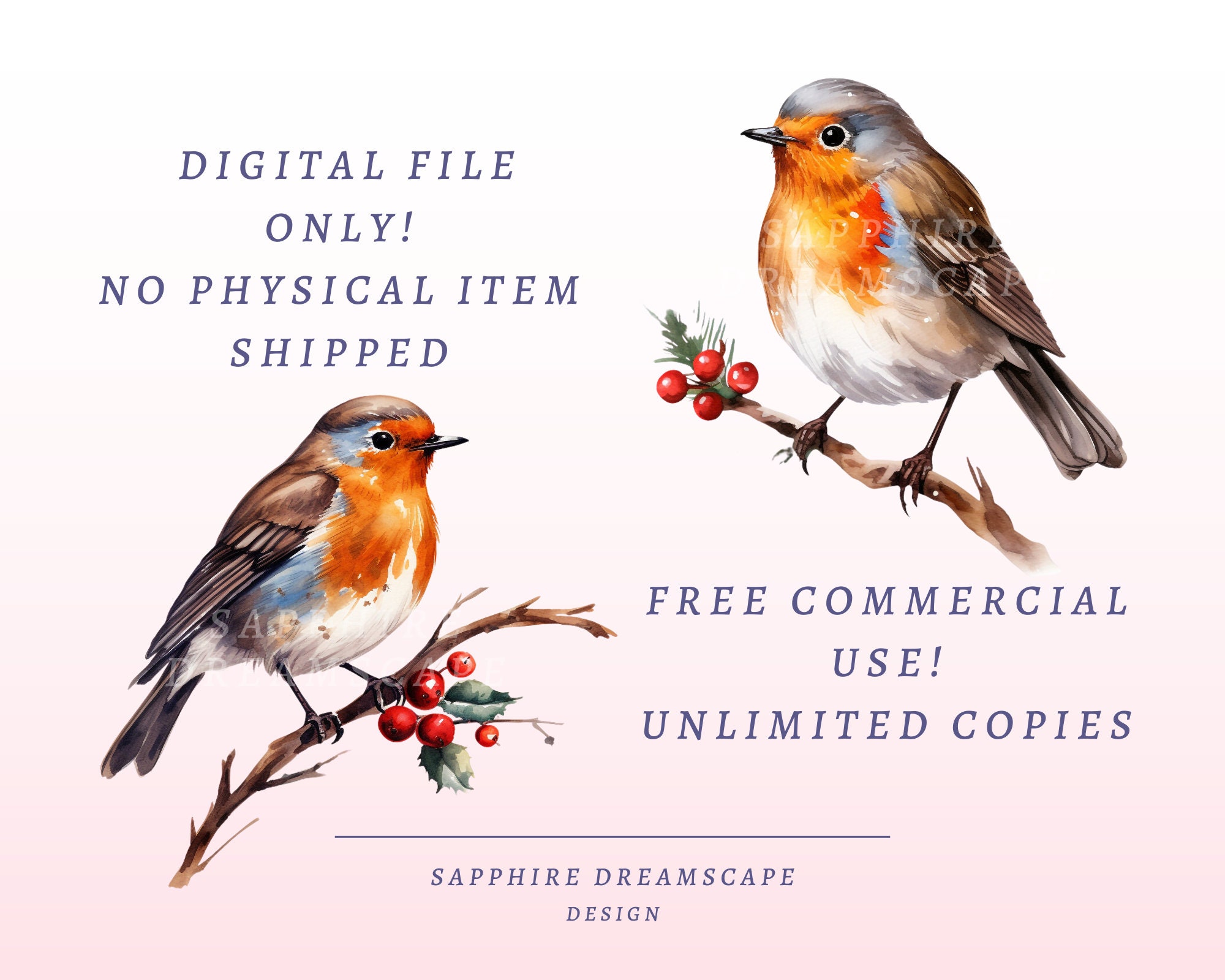 35 Christmas Robin Clipart High Quality Transparent Pngs - Etsy