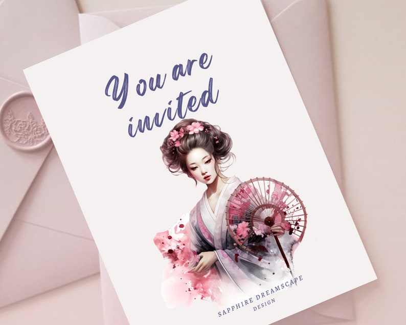 35 Watercolor Geisha Clipart, High Quality Transparent PNGs, Instant Download, Commercial Use - Japanese Fashion png bundle, Asian Art Print image 9