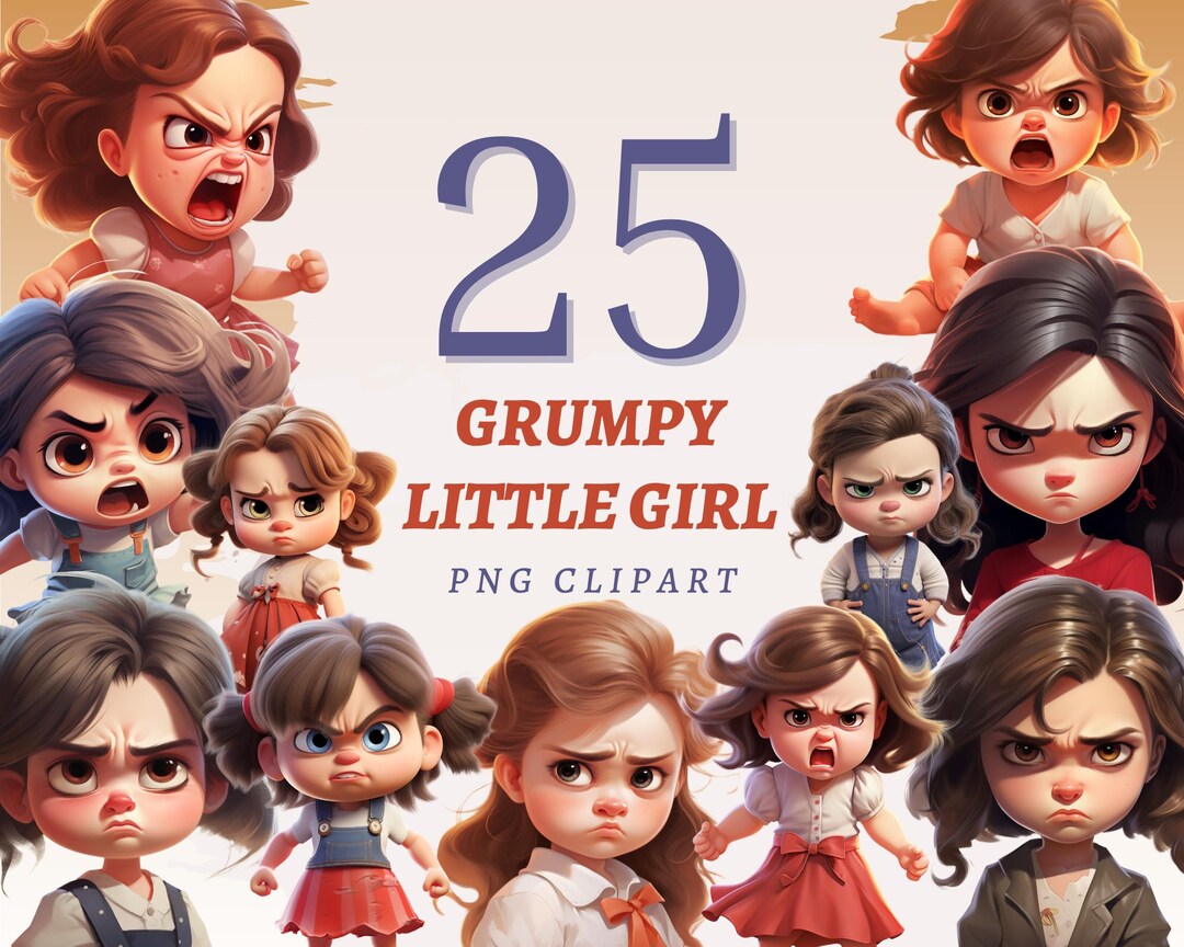 25 Grumpy Little Girl Clipart, High Quality Transparent Pngs, Instant ...