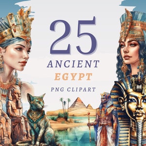 25 Ancient Egypt Clipart, High Quality Transparent PNGs, Instant Download, Commercial Use - Egyptian God, Egypt Art, Ancient Pack, Printable