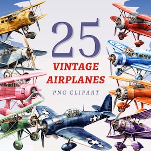 25 clipart de aviões antigos, PNGs transparentes de alta qualidade, download instantâneo, uso comercial - gráficos de brinquedos de voo, impressão de aeronaves antigas