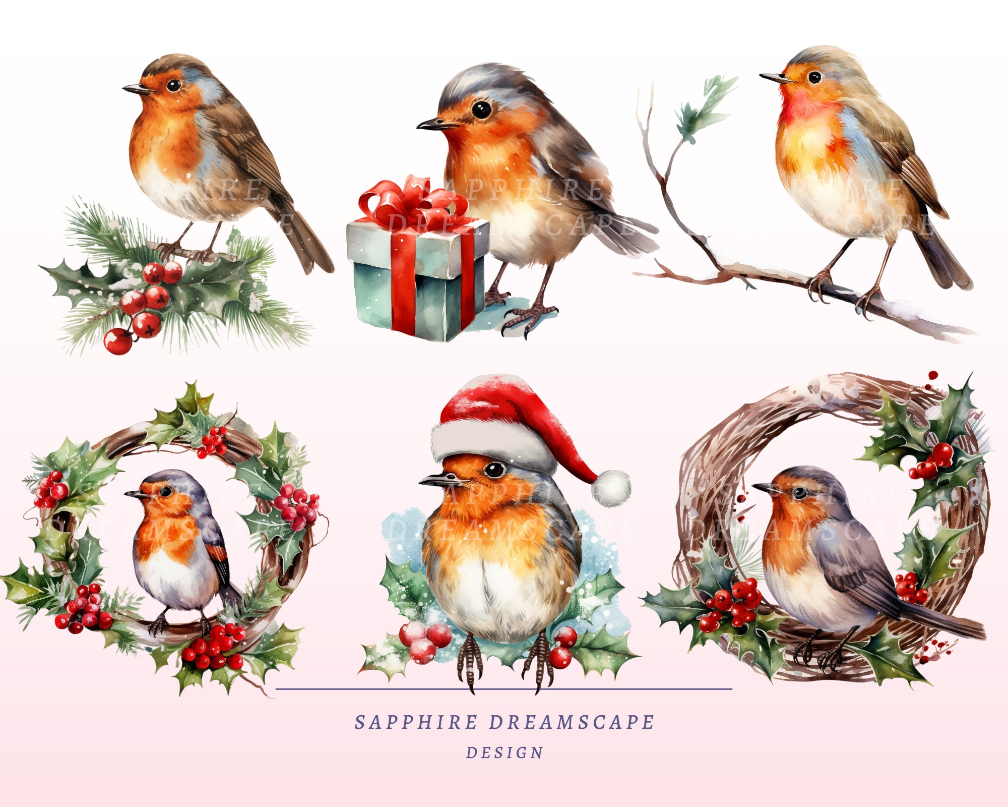 35 Christmas Robin Clipart High Quality Transparent Pngs - Etsy