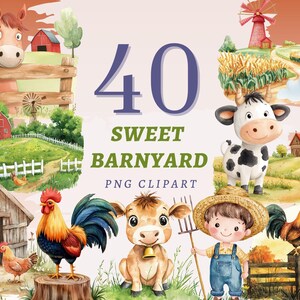 40 imágenes prediseñadas de granero, PNG transparentes de alta calidad, descarga instantánea, uso comercial: diseños de graneros de dibujos animados, gráficos de cerdos adorables