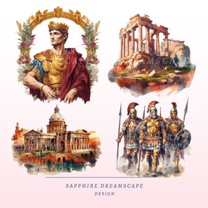 20 Ancient Rome Clipart, Hoge kwaliteit transparante PNGs, Instant Download, Commercieel gebruik Romeinse Rijk, Legionair ontwerpen voor afdrukken afbeelding 7