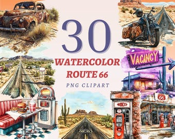 Route 66 Painting Prints, Artist Signed, Rt66, Original Art, 8