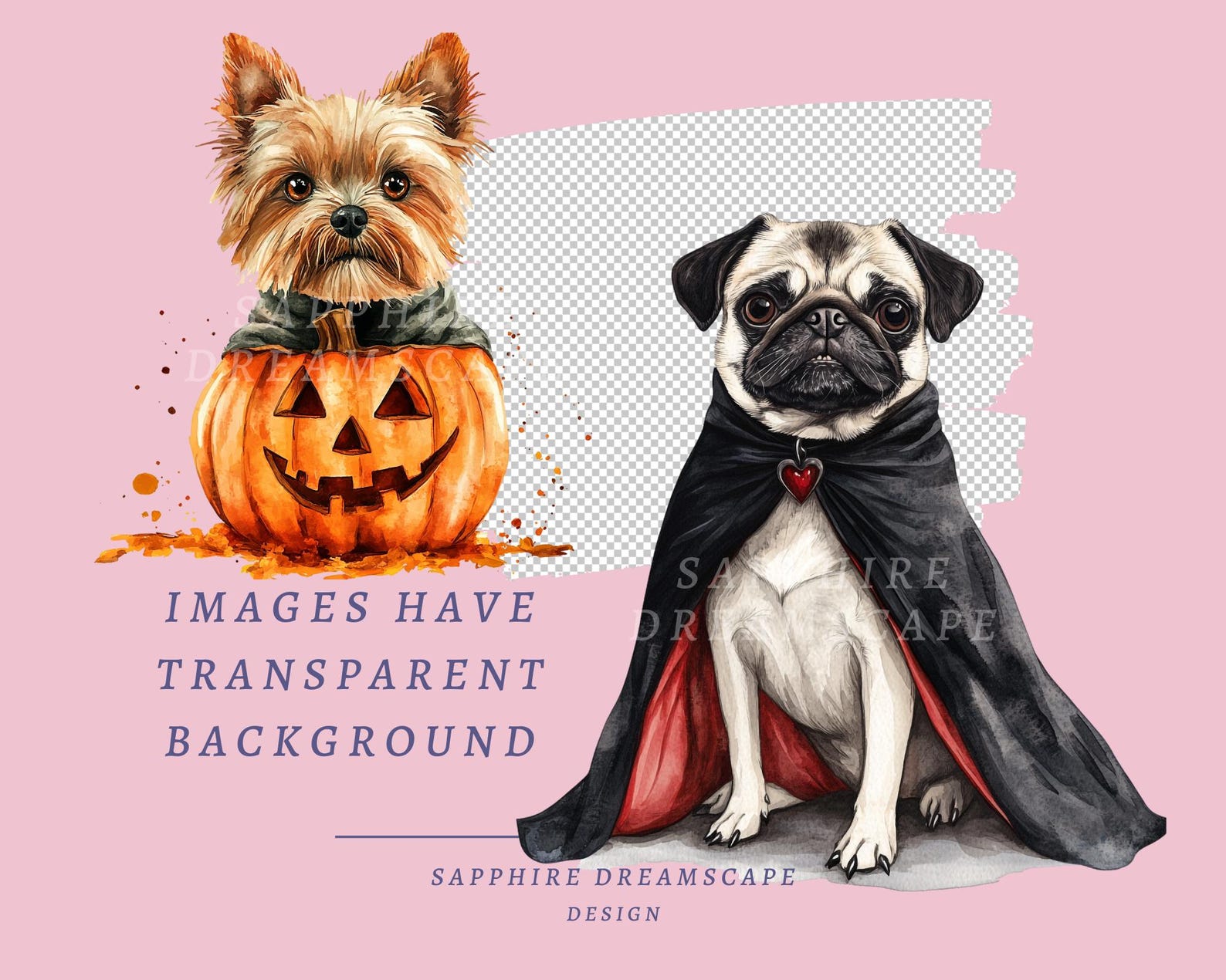 20 Halloween Dogs Clipart Bundle Watercolor Pet Costumes PNG Funny Dog ...