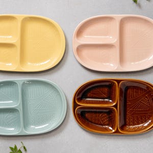 Plato infantil dividido de porcelana Hasami / Plato con estampado de pájaros / Plato japonés para aperitivos / Hecho en Japón