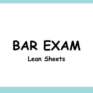 2024- 2025 Bar Exam Spickzettel-Bundle - Alle Fächer