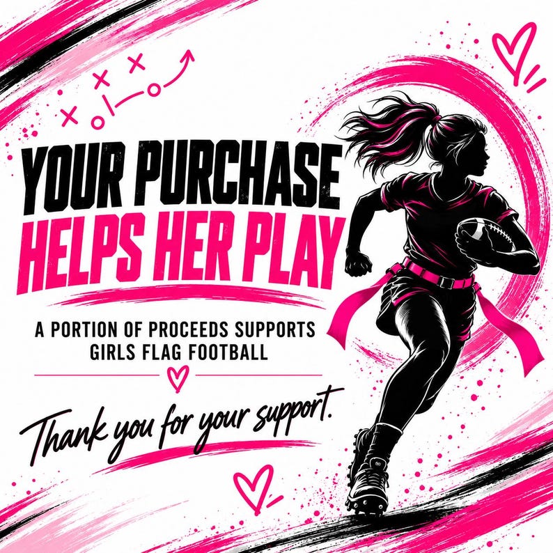 Pulling Flags and Taking Names Girls Flag Football Shirt, Pink Graphic Tee for Flag Football Players, Moms, Teams and Game Day Gift image 17