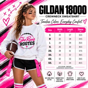 She Runs Routes Girls Flag Football Shirt, Pink Football Graphic Tee for Women and Youth, Sports Mom and Player Game Day Gift image 11