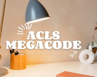 ACLS Megacode Algorithm Cheat Sheet SIMPLE one page guide
