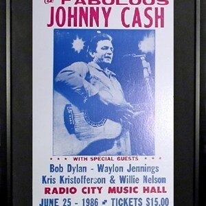 Johnny Cash Framed Concert Poster (Engraved Series)