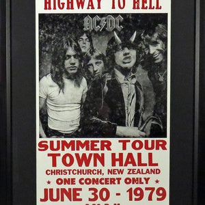 AC/DC Highway to Hell Framed Concert Poster (Engraved Series)