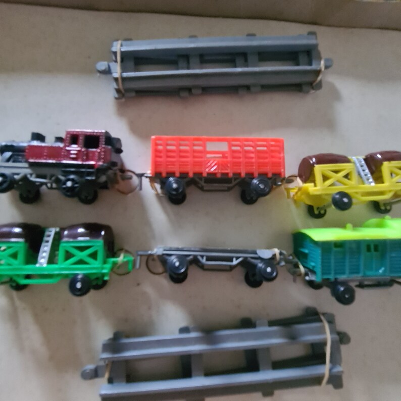 Vintage Plastic Train Set Etsy