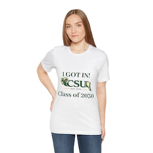 I Got In Custom Vet School Acceptance Shirt | Future DVM MD Nursing Student Tee | Personalized School Logo, Name & Class Year Gift