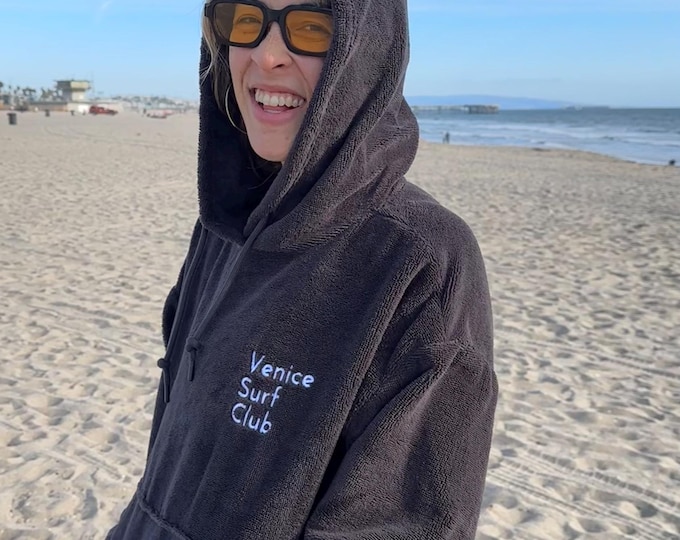 Venice Surf Club Cotton/Microfiber Pullover Sweatshirt Unisex Post-Surf Lounge Hoodie