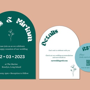 Arch Bold Wedding Invitation Template