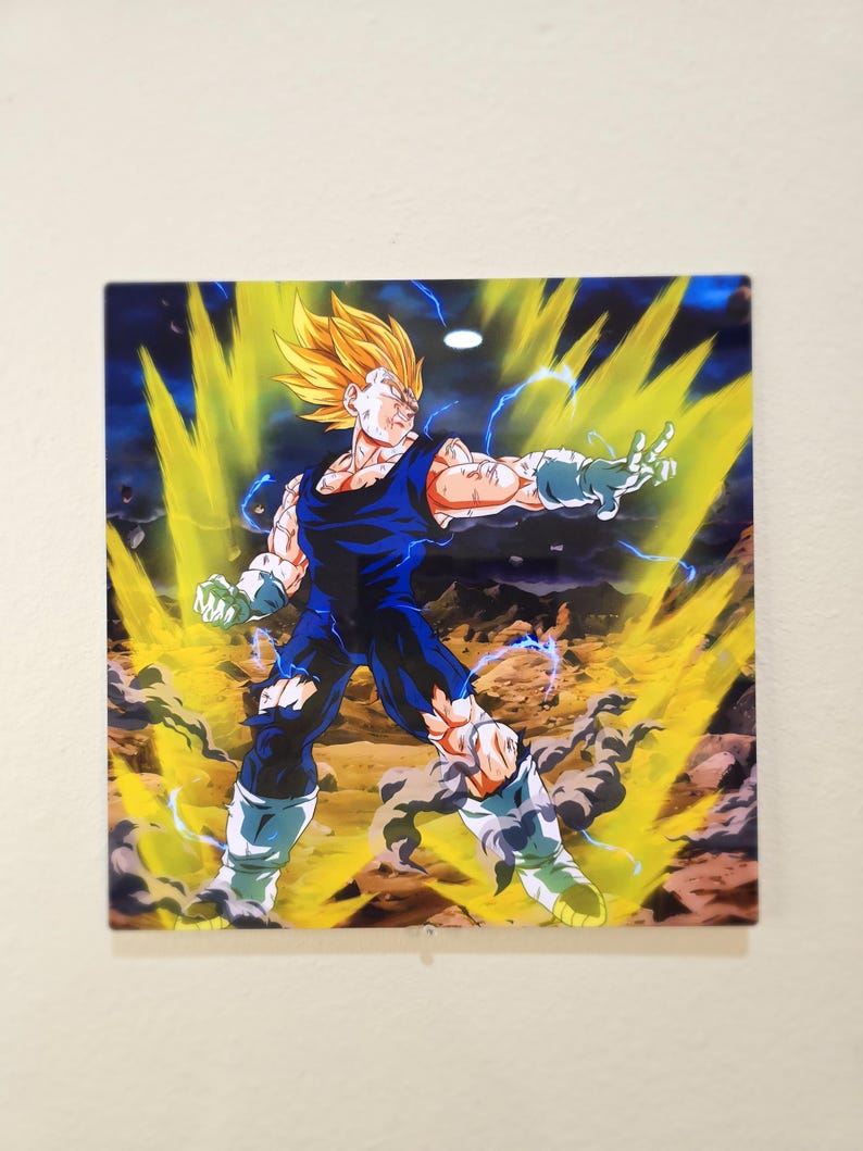 Vegeta Ripped Majin Vegeta Metal Print 12x12