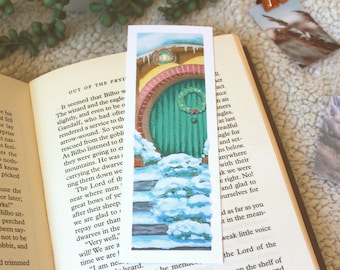 Winter Shire Bookmark | Art Print of Hand-painted Fantasy Bookmark