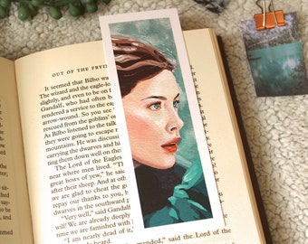 Elven Princess | Art Print of Hand-painted Fantasy Bookmark