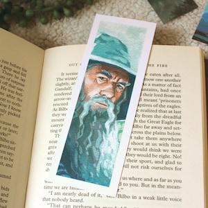 The Grey Wizard | Art Print of Hand-painted Fantasy Bookmark