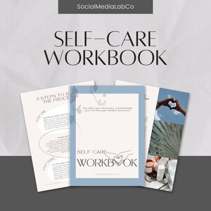 Self Care Workbook | Self Care Coaching | Self Care Planner | Life Coach Templates Canva | Wellness Journal | Therapy | Coaching worksheet