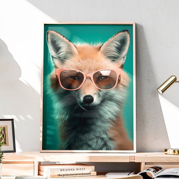 Fuchs Portrait Für Druck Geschenk für Sie Digitale Wand Kunst Dekoration für Wohnzimmer Kunst Tier Kinderzimmer Print Digital Download