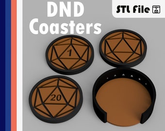 DND Coasters STL 3D Print File