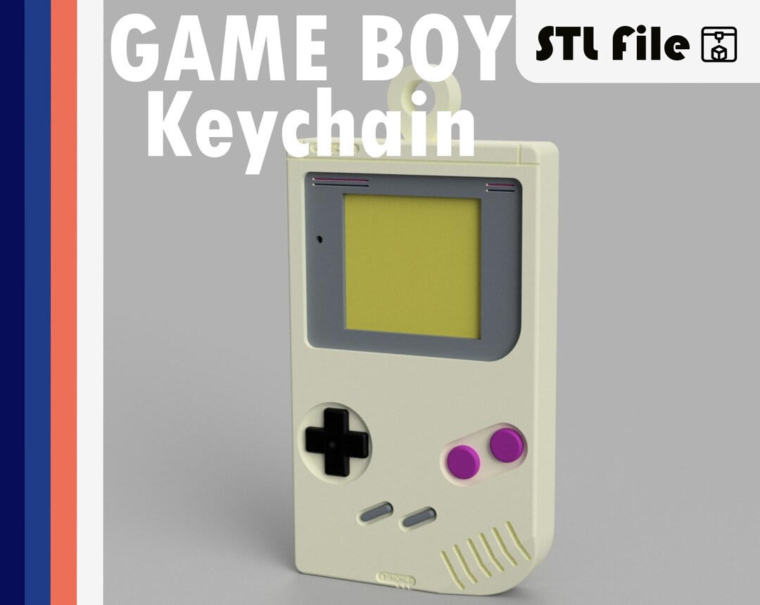 Game Boy Keychain STL 3D Print File Etsy