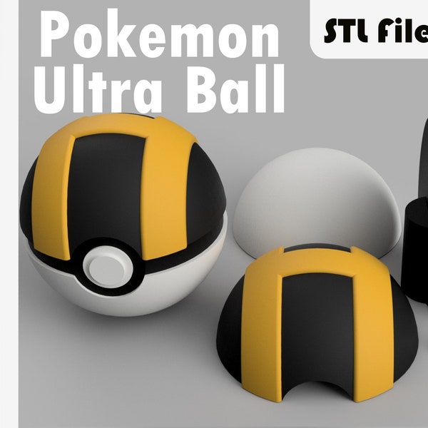 Pokemon Ultra Ball STL 3D Print File