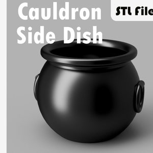 Halloween Cauldron Side Dish STL 3D Print File