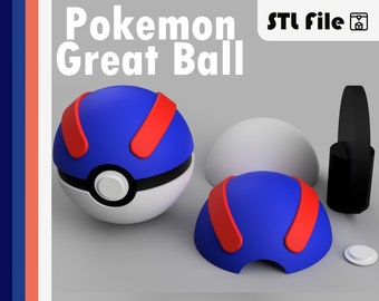 Pokemon Great Ball STL 3D Print File