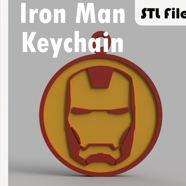 3d Iron Man Keychain - Etsy