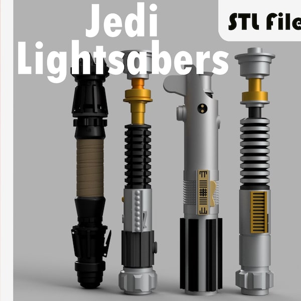 Jedi Lightsaber Bundle STL 3D Print File