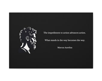 Marcus Aurelius - The Obstacle is the Way - Canvas Gallery Wraps - Wall Art