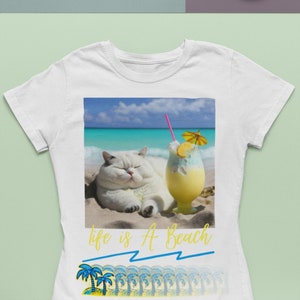 Summer Shirt For Women and Men, Funny Beach Shirt, Trendy Beach Shirt,  Meme Shirt,  Funny Cat Shirt