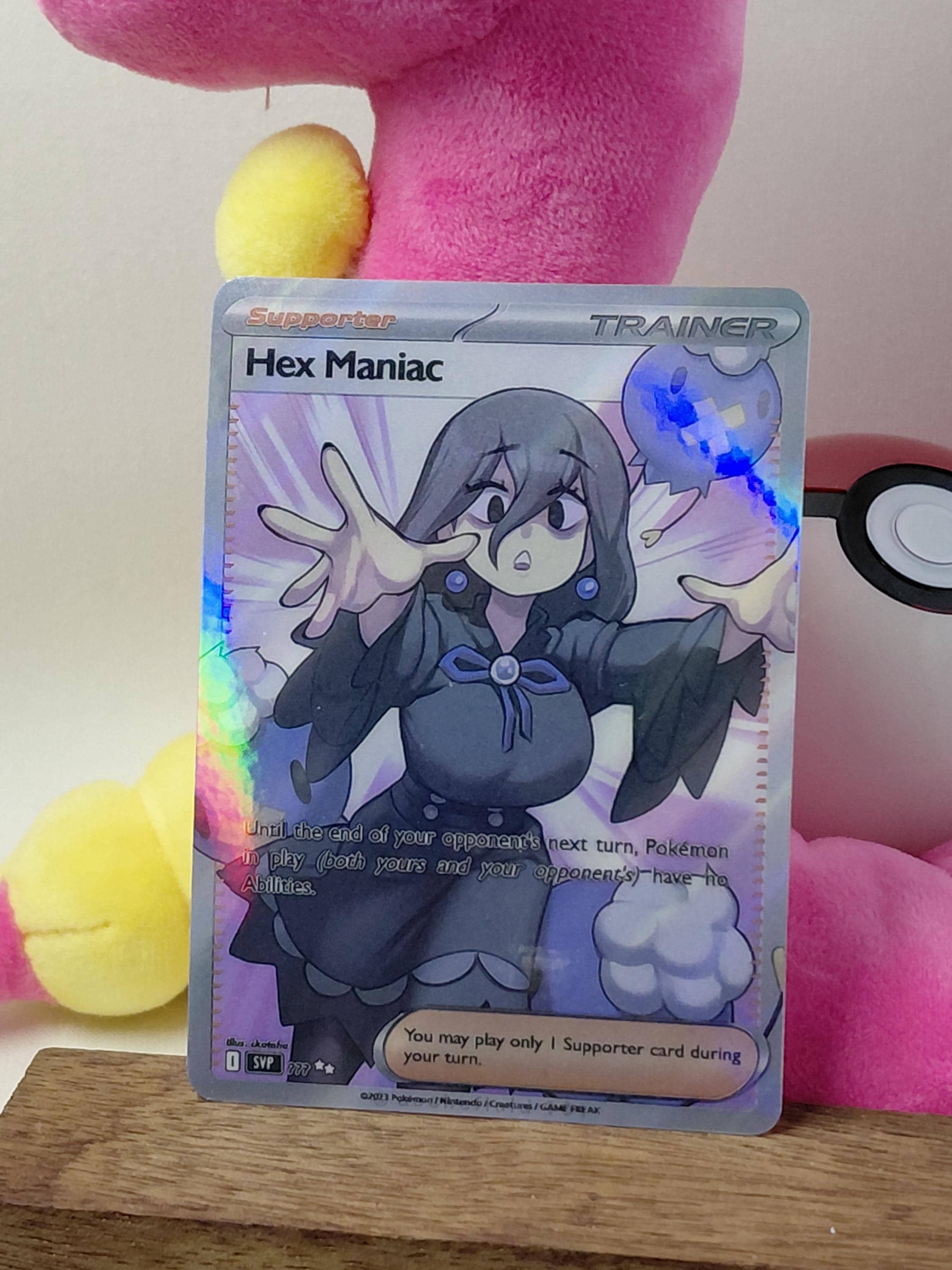 pokemon hex maniac card Trainer Art #75a/98  Grail Collectibles AZ Hex Maniac (75/98) HEX Maniac Holographic High Quality
