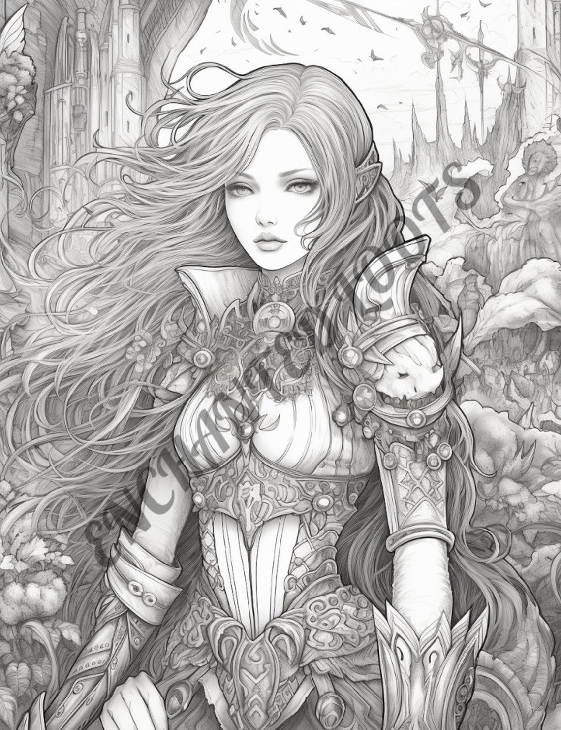 30 FANTASY COLORING PAGES Designed For Adults Or Advanced Coloring 30-fantasy-coloring-pages-designed-for-adults-or-advanced-coloring