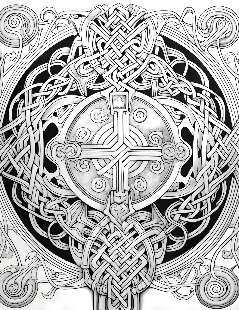 ADULT COLORING PAGES Celtic Knots and Flowers Moderate to Intricate
