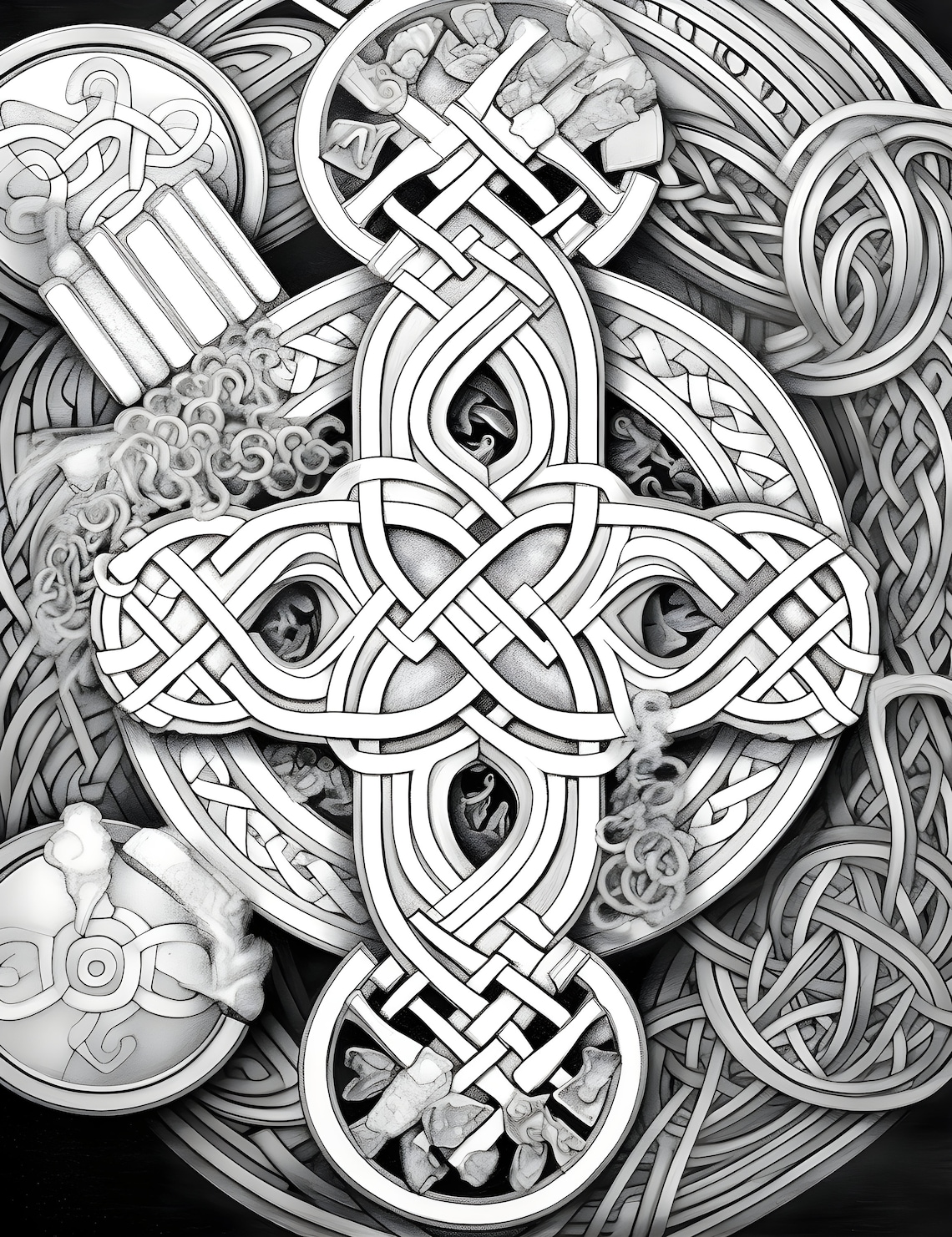 ADULT COLORING PAGES Celtic Knots and Flowers Moderate to Intricate ...