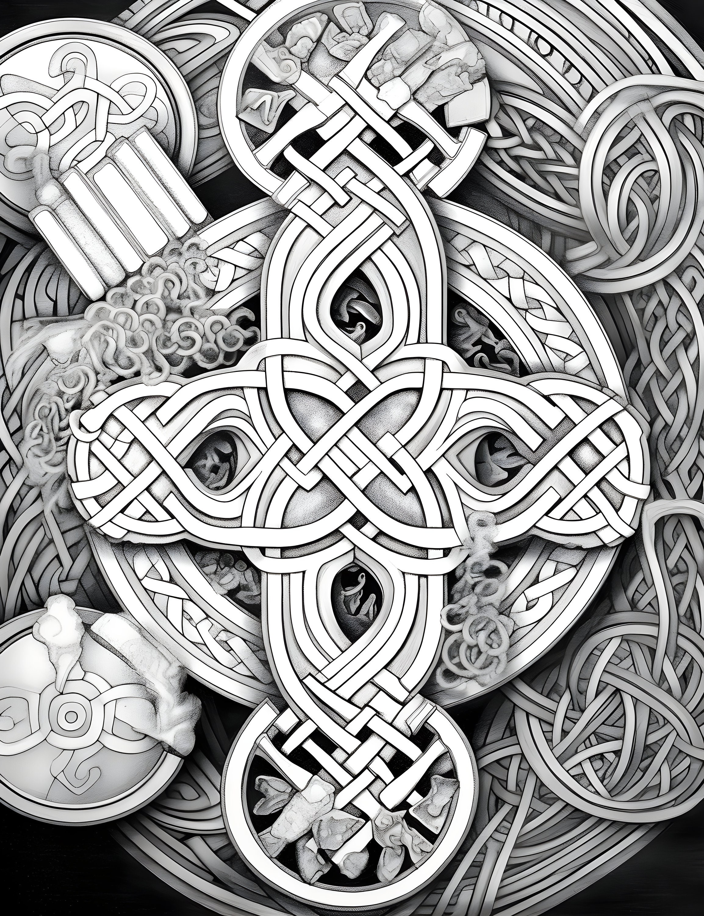 ADULT COLORING PAGES Celtic Knots and Flowers Moderate to Intricate