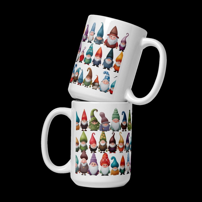 ADORABLE GNOME MUG, Bright & Colorful Clothes, Magical Mythical Silly