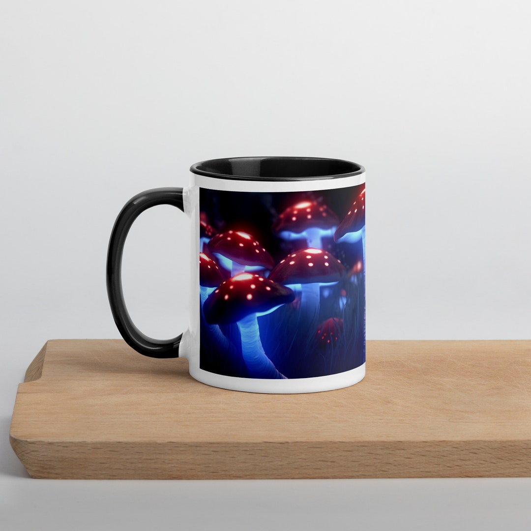 MAGICAL MUSHROOMS ILLUMINATED Stems Mug With Red or Black Etsy