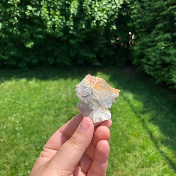 Rainbow Flint Crystals | Rough Natural Stone with Crystal Inclusions | Authentic Flint Ridge Ohio | Gem and Mineral Collectible Specimen